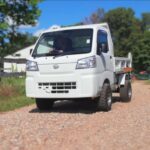 Off-road Japanese kei truck on a farm track